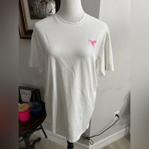 Birddogs White T-Shirt with Pink Logo